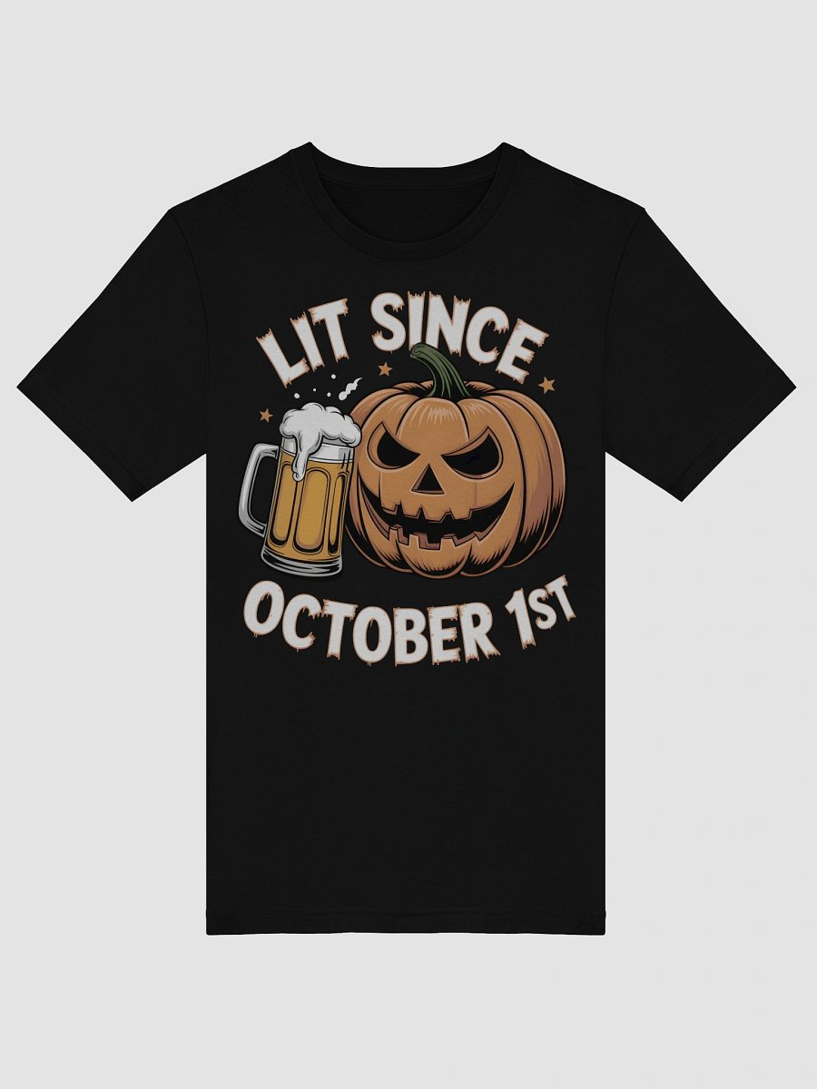 Lit Since October 1st - Mischievous Jack-O'-Lantern Beer T-Shirt product image (36)