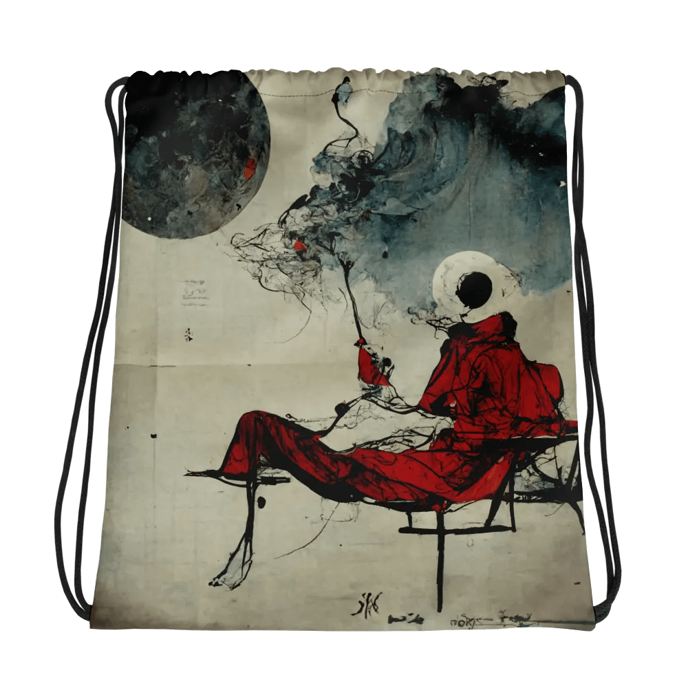 Ethereal Red Robe Drawstring Backpack product image (1)