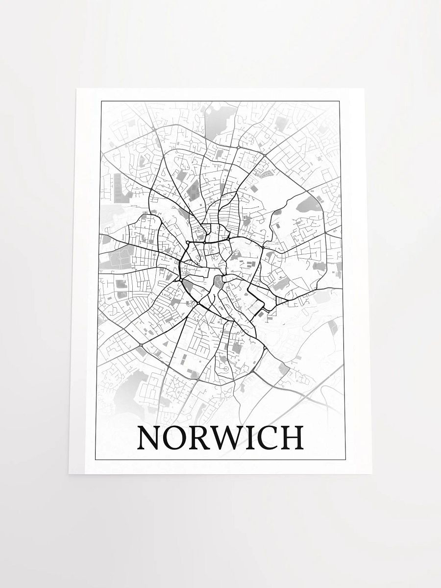 Norwich, England, city map print product image (18)