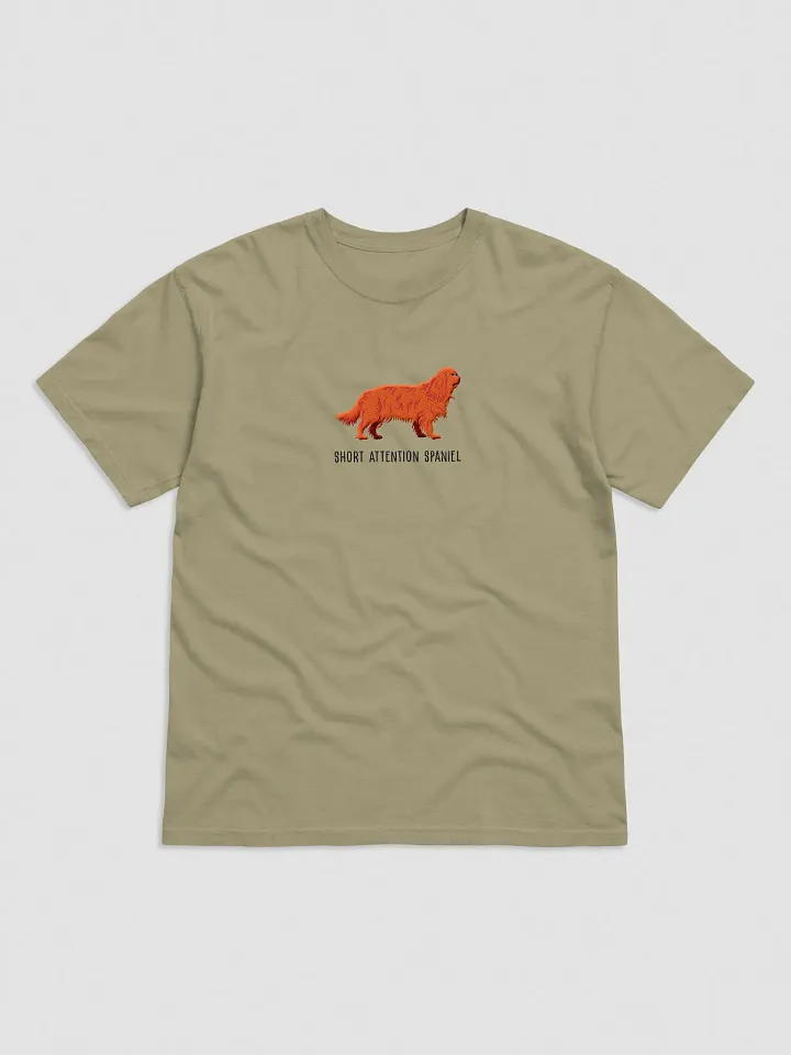 Short Attention Spaniel T-Shirt(Embroidered) of a King Charles Spaniel(Ruby) product image (9)