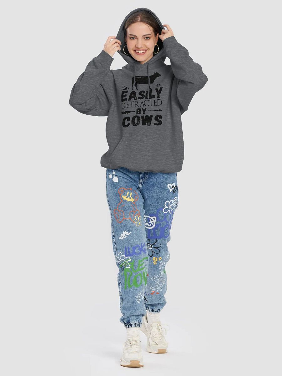 Easily distracted by cows - hoodie product image (89)
