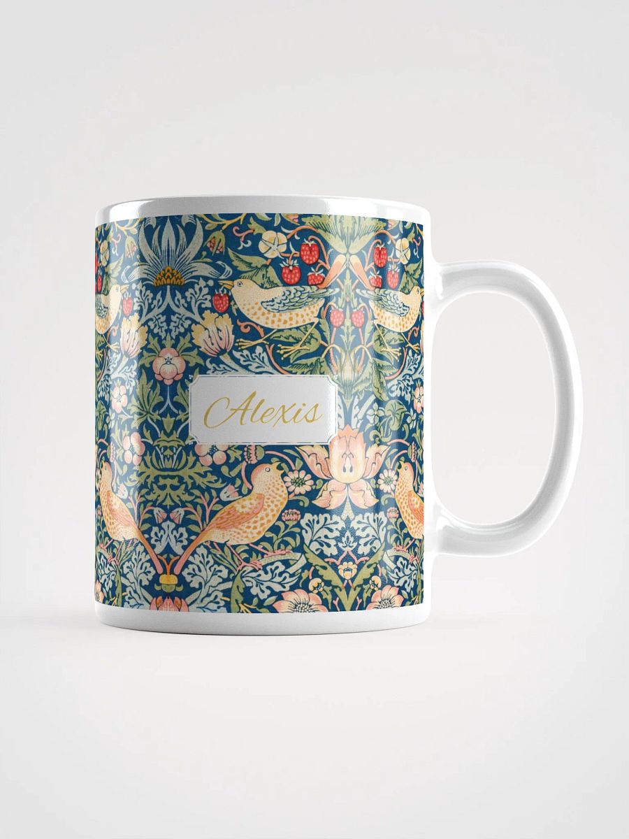 Personalized Strawberry Thief White Glossy Mug product image (1)