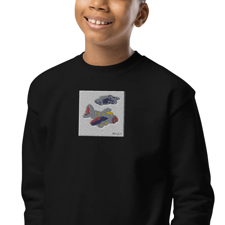 Kid Airplane (Gildan Youth Crew Neck Sweatshirt) product image (1)