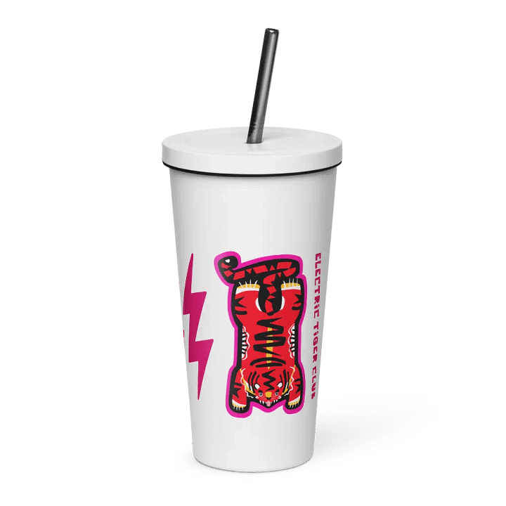 Red Electric Tiger with Pink Lightning - Insulated Tumbler product image (1)