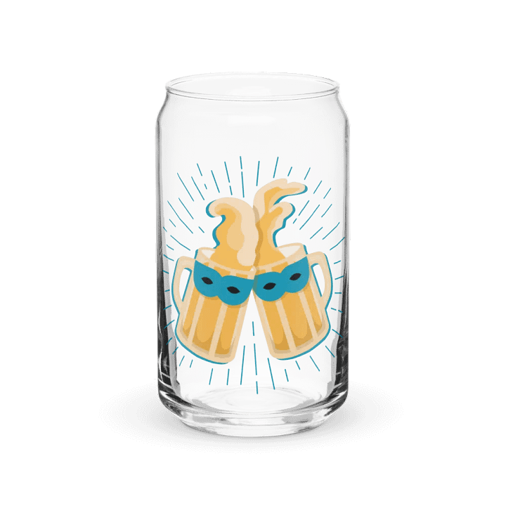Masked Cheers Can-Shaped Glass product image (1)
