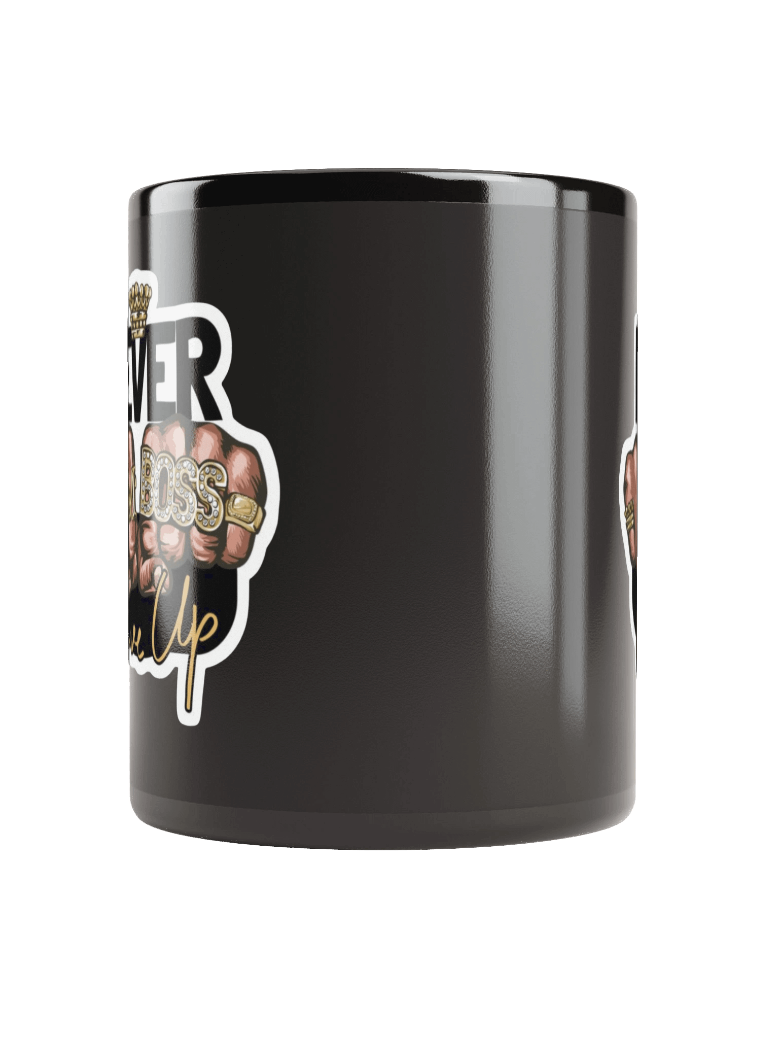 Never Give Up Boss Black Coffee Mug product image (6)