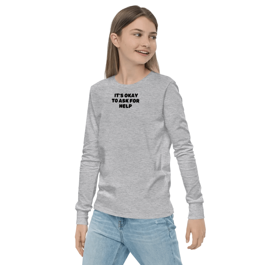 It's Okay To Ask For Help Long Sleeve Youth T-shirt product image (3)