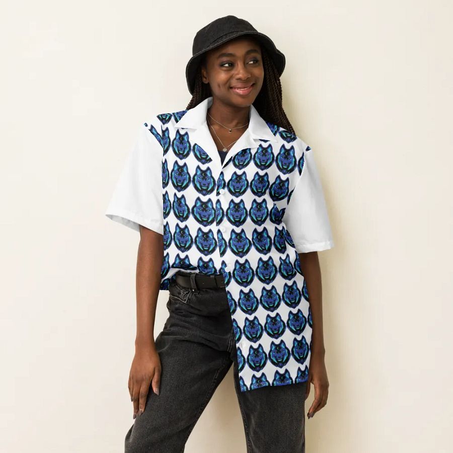 Lunar Wolf Hawaiian Shirt product image (6)