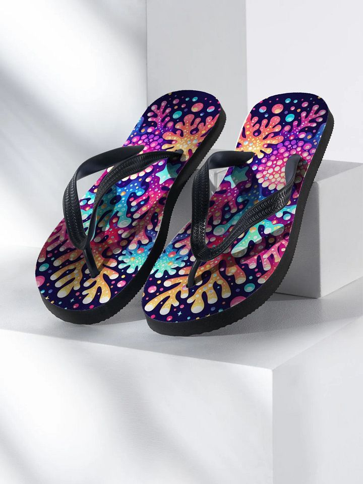 Colorful Coral Flip Flops product image (2)