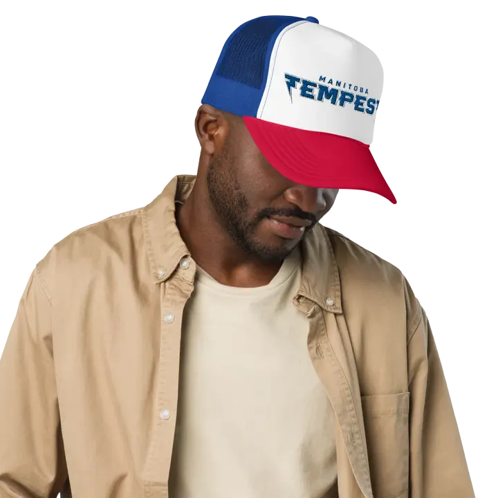 Tempest Dodgeball Club Foam Trucker Hat (Sapphire) product image (45)