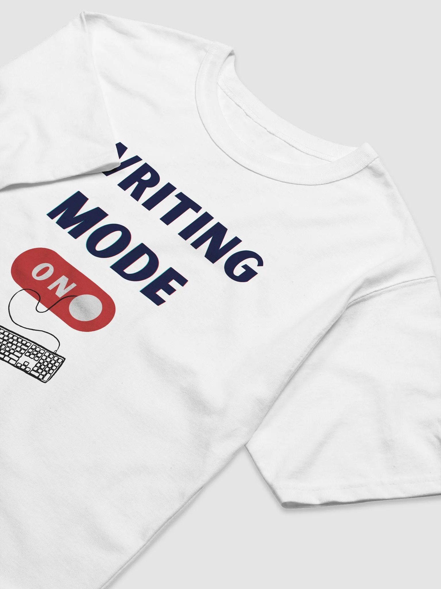 Writing Mode On - Relaxed Fit White T-shirt product image (3)