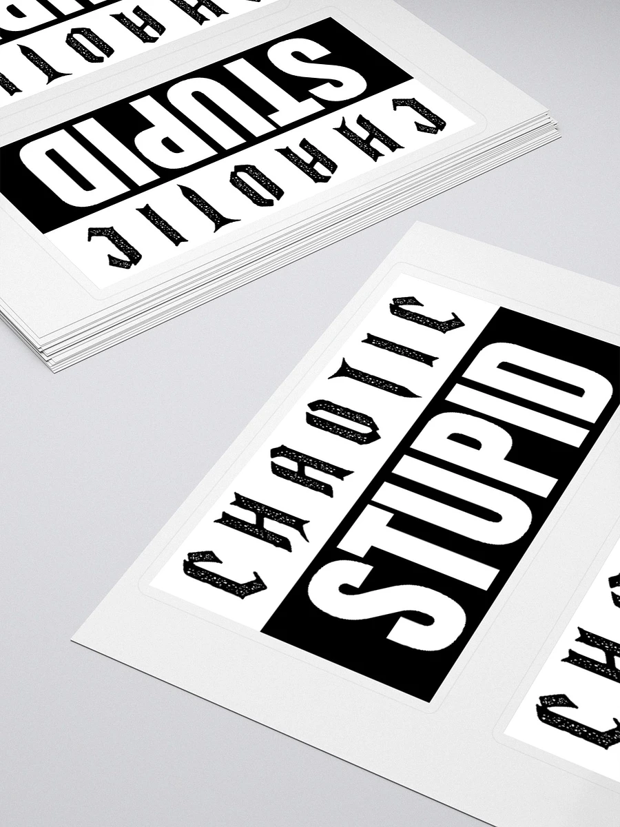 Chaotic Stupid bubble free stickers product image (4)