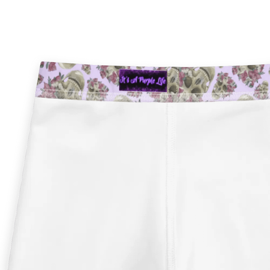 Smoky Lilac Skull & Rose Soft Kids Leggings product image (3)