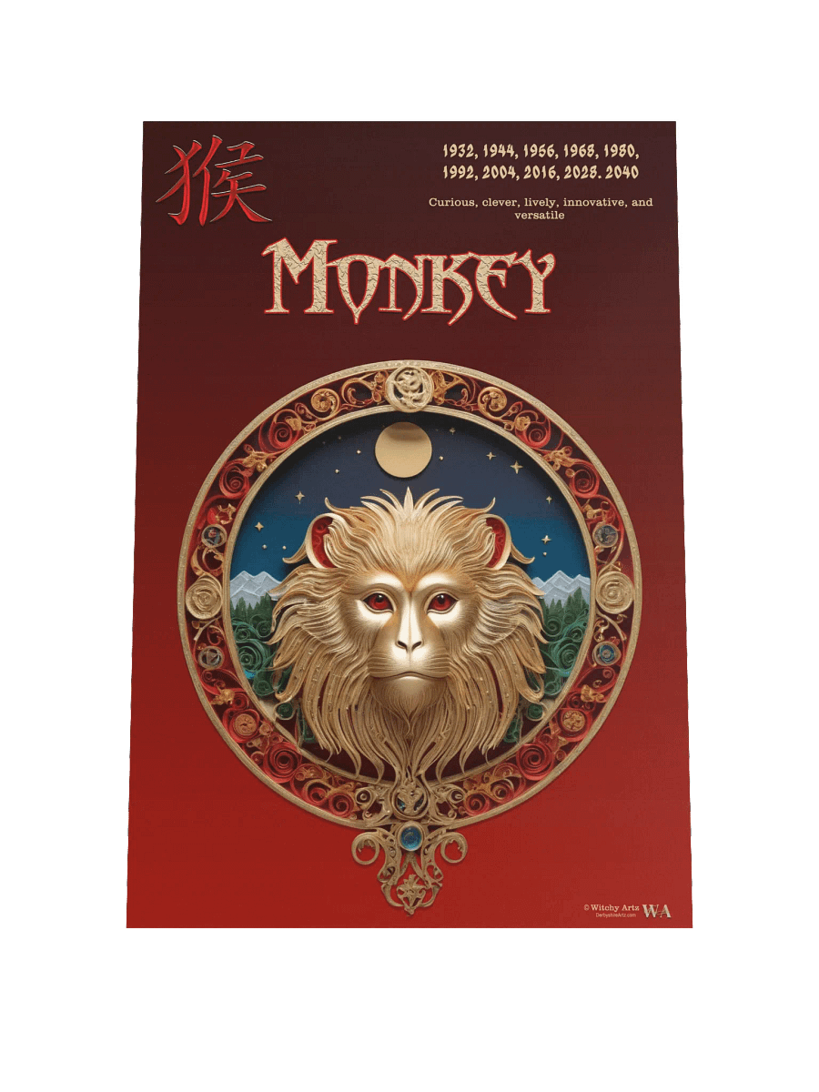 Chinese Zodiac Poster - MONKEY product image (2)