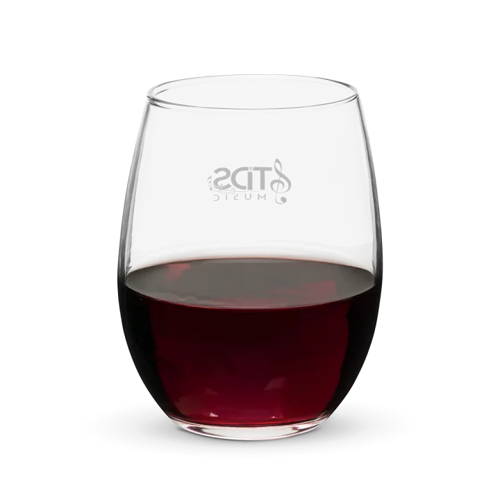 TDS Music Clear Stemless Wine Glass product image (2)