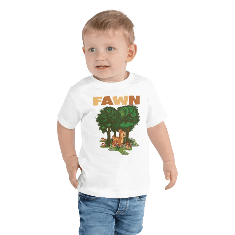 Fawn Funny Colorful Bella +Canvas Toddler T-Shirt – Funny Shirt & Gift for Kids product image (5)