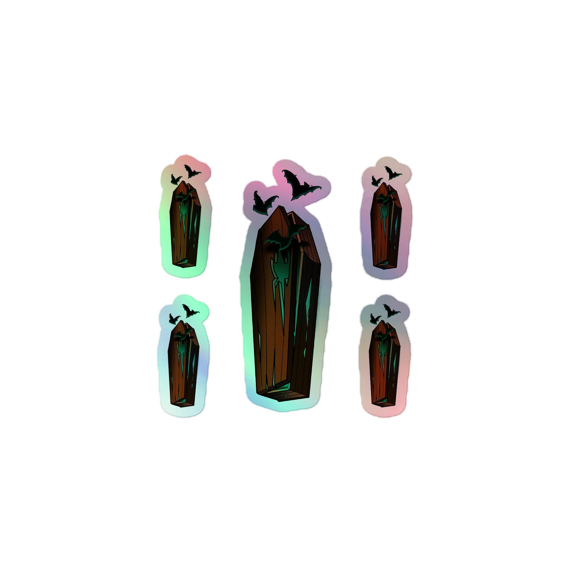 Coffin - Kiss-Cut Holographic Sticker Sheet product image (1)