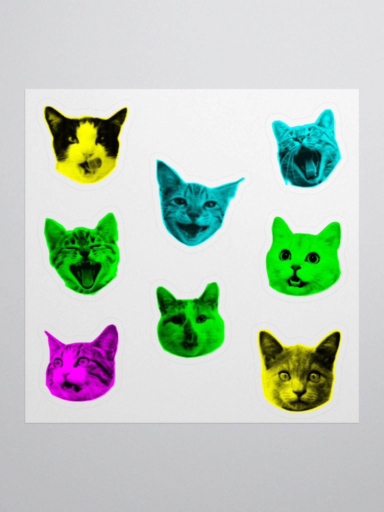 Cat Head Bundle Sticker product image (1)