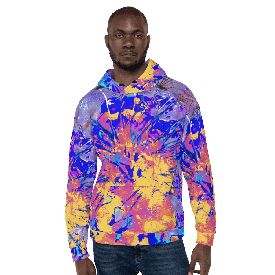 Vibrant Abstract Dandelion Seeds Unisex Pull Over Hoodie product image (6)
