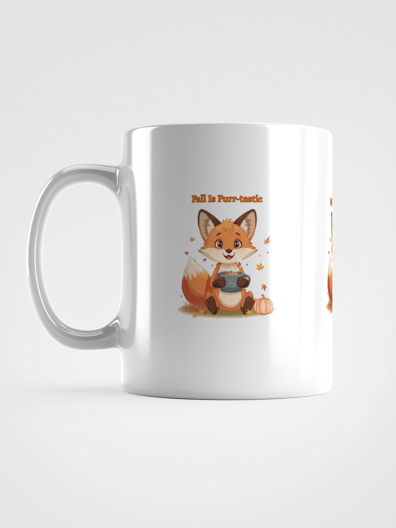 Fall Is Furr-tastic Fox White Glossy Mug product image (1)