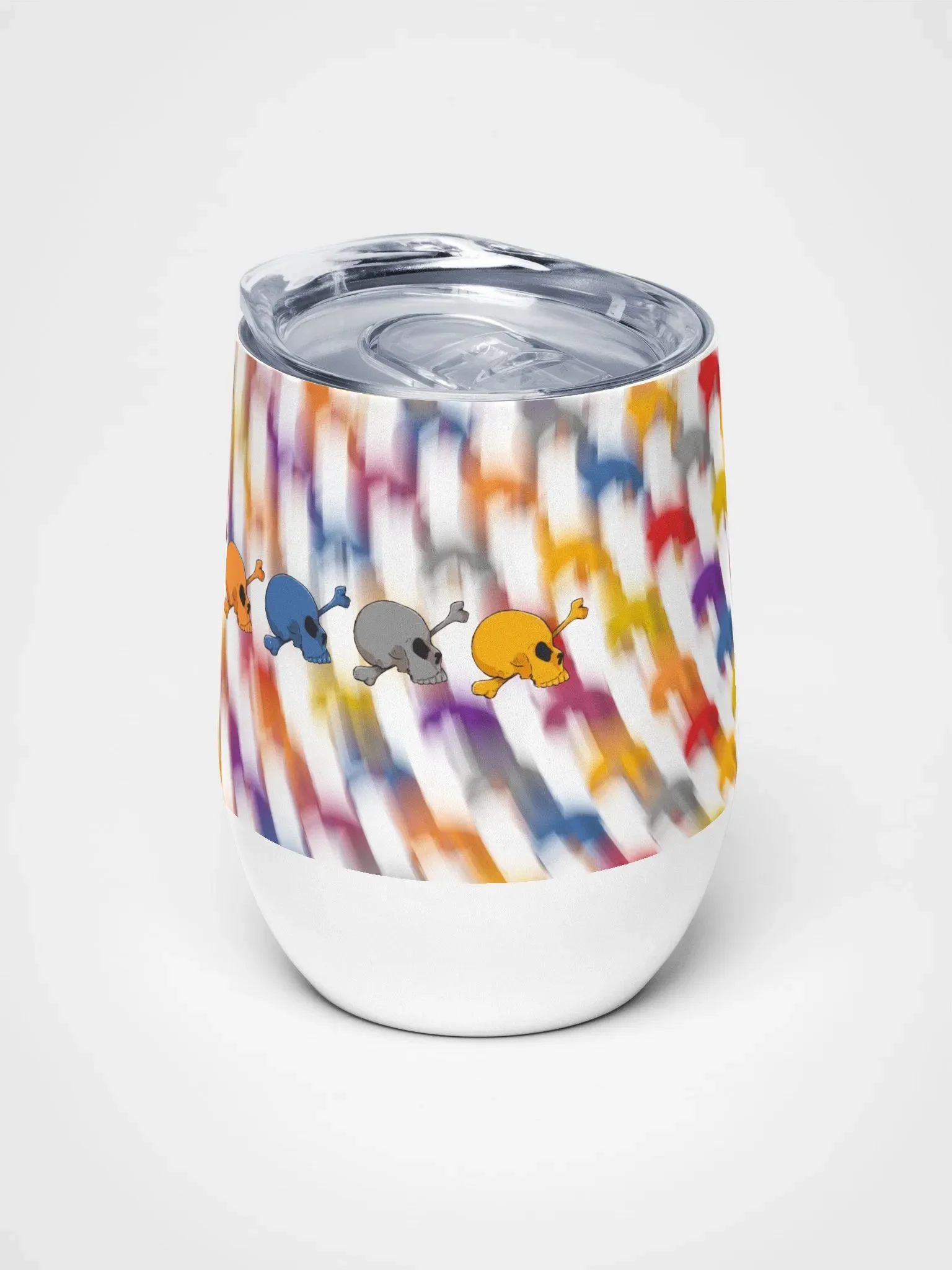 Colorful Skulls Wine Tumbler product image (5)