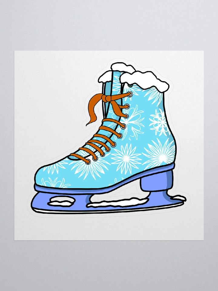 Blue Ice Skate Sticker product image (1)