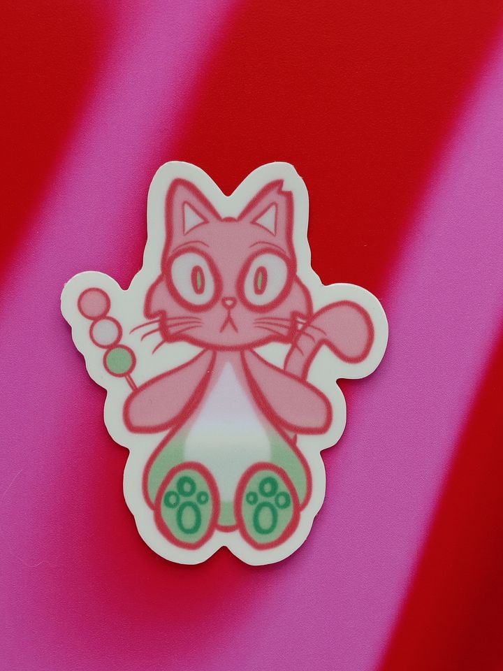 Sakura Mochi Cat Sticker product image (1)