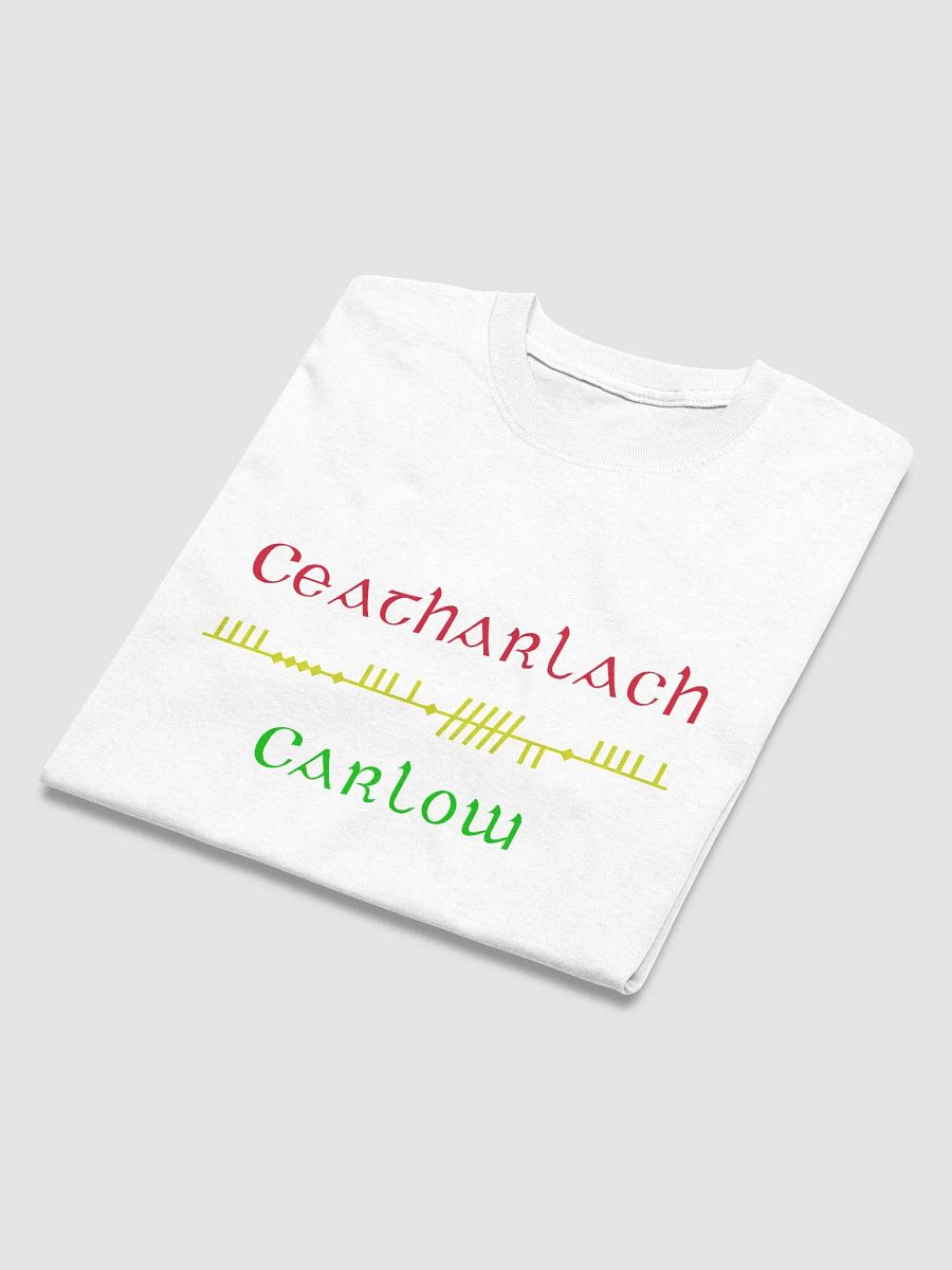 Carlow/Ceatharlach, Scholastic Style Ogham Printed T-shirt product image (22)