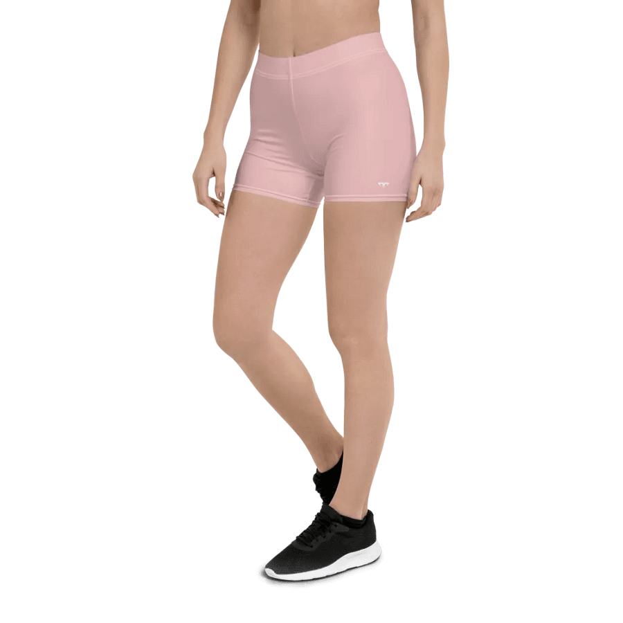 Women's Activewear - Slip Shorts Baby Pink - Printed White Logo product image (3)