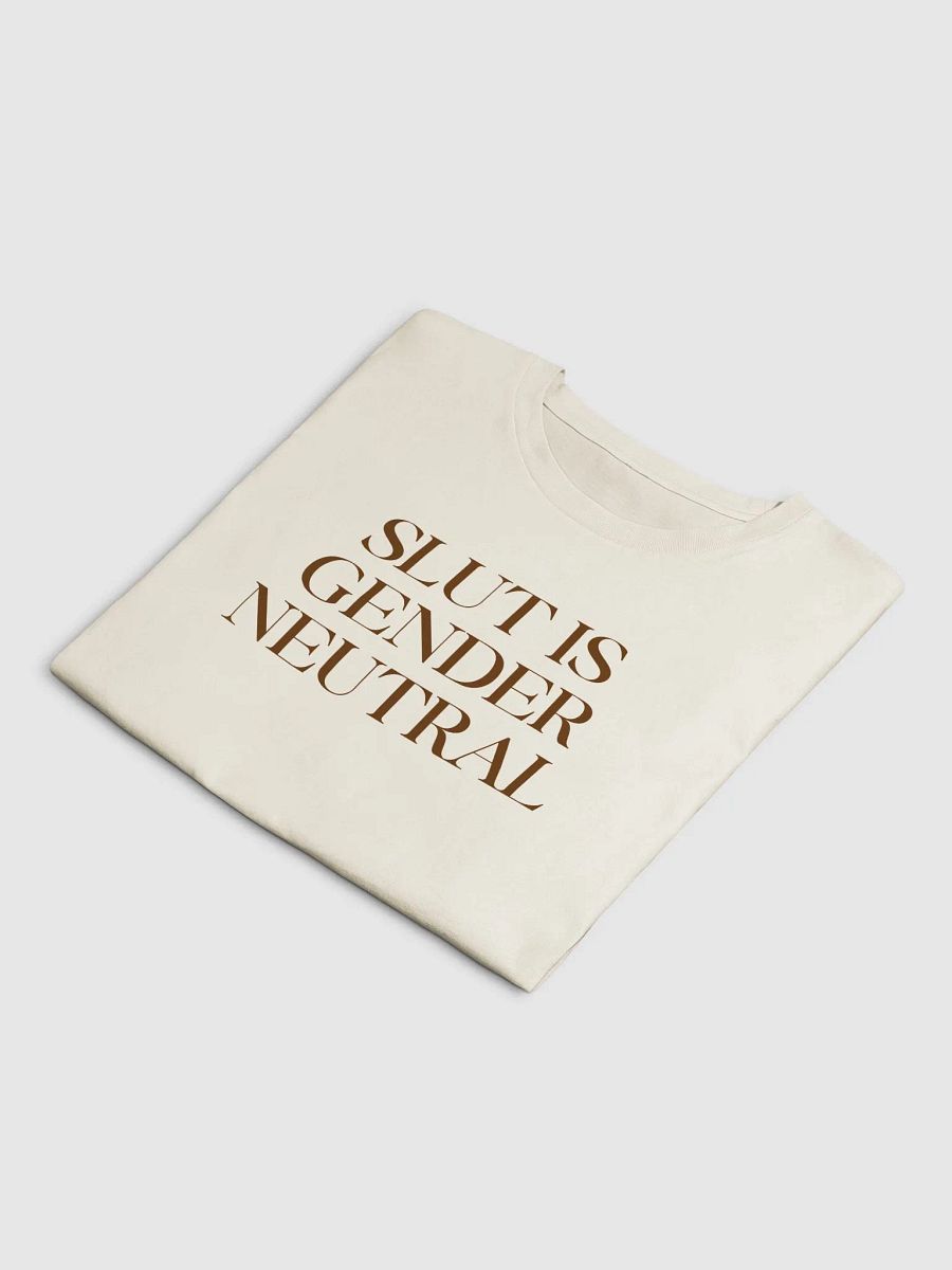 slut is gender neutral (brown text) - Crop Top [Women's Sizing] product image (3)