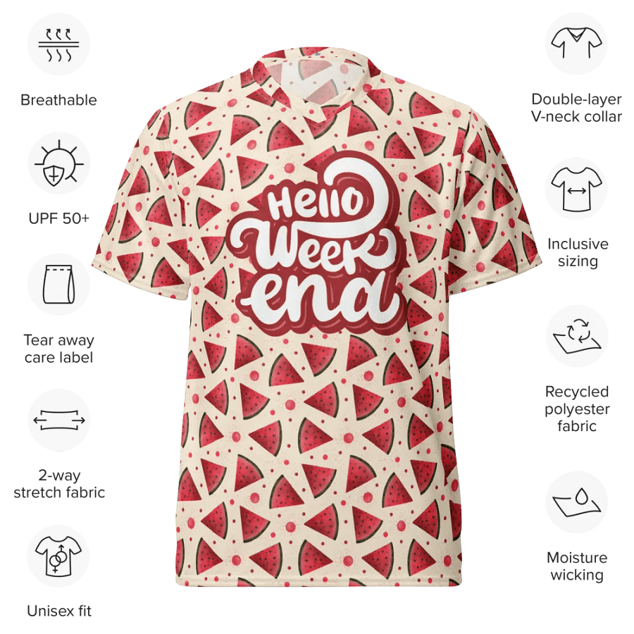 Hello Weekend Watermelon All Over Print Jersey Top product image (9)