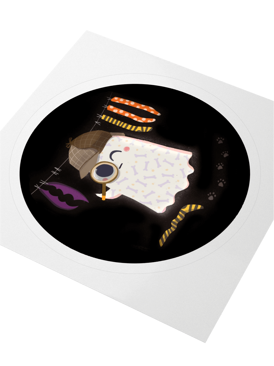 Little Ghost - Sherlock Bones - Vinyl Sticker product image (3)