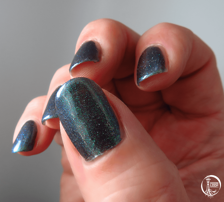 GRAVITON - Black and Green Shifty Glitter Nail Polish product image (4)