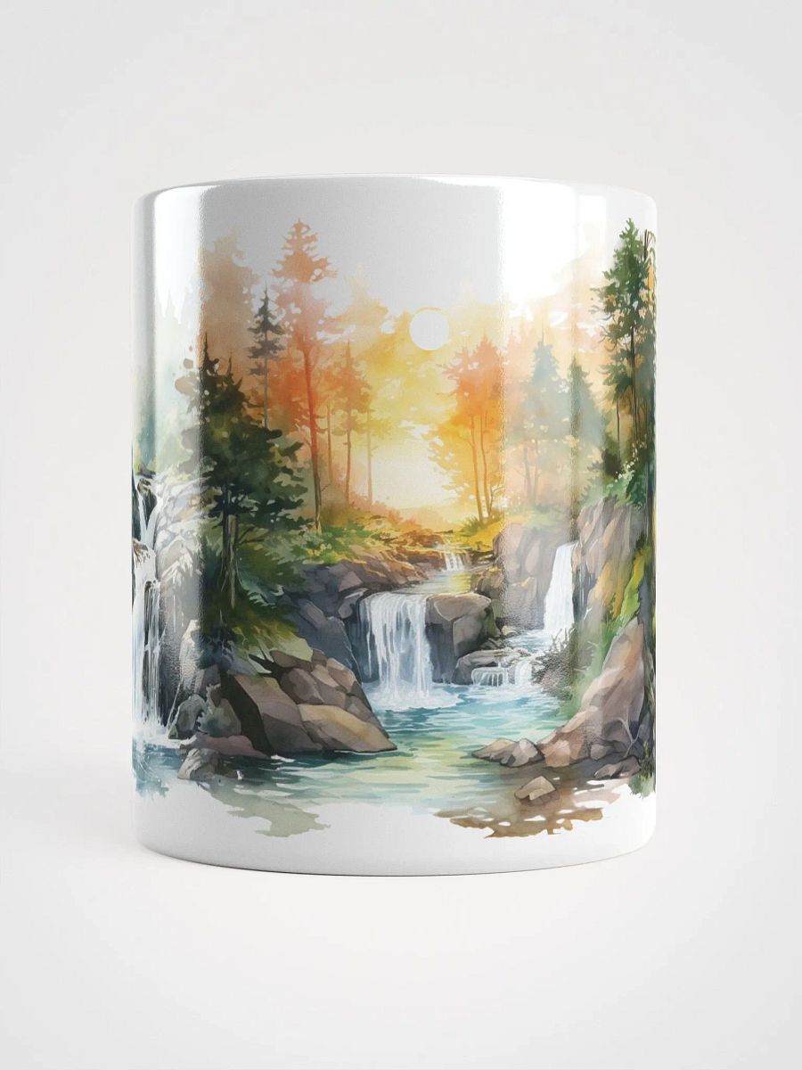 Serene Falls White Glossy Mug product image (3)