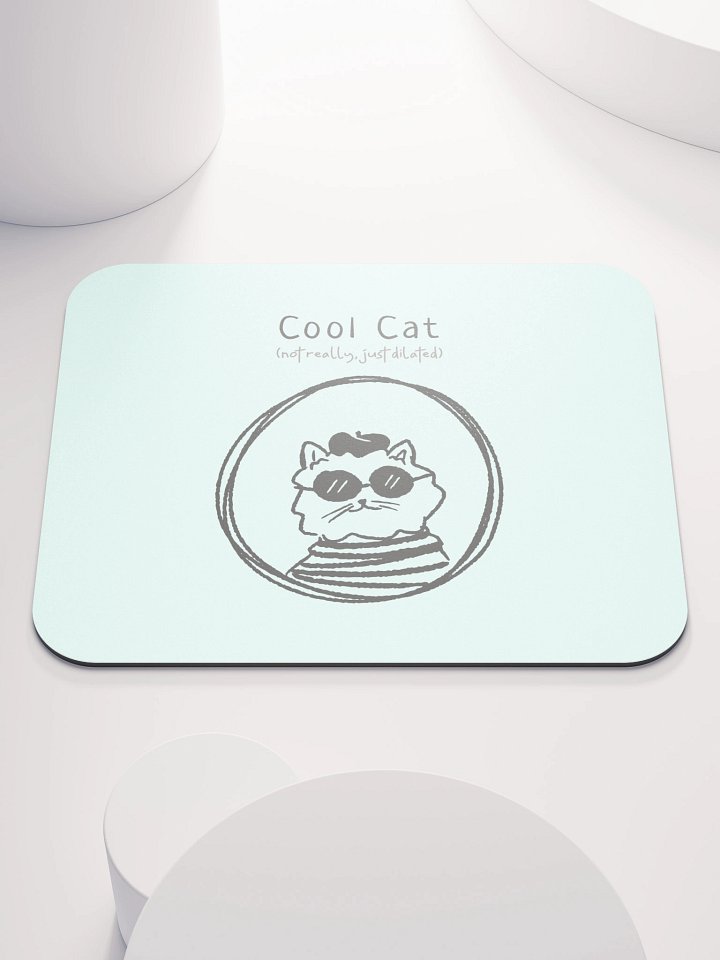 Dilated Cool Cat Mouse Pad product image (1)