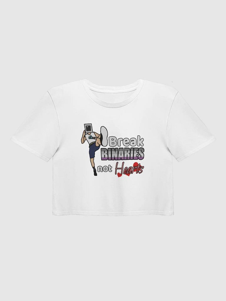 Break Binaries Not Hearts Crop Top (Asexual) product image (1)