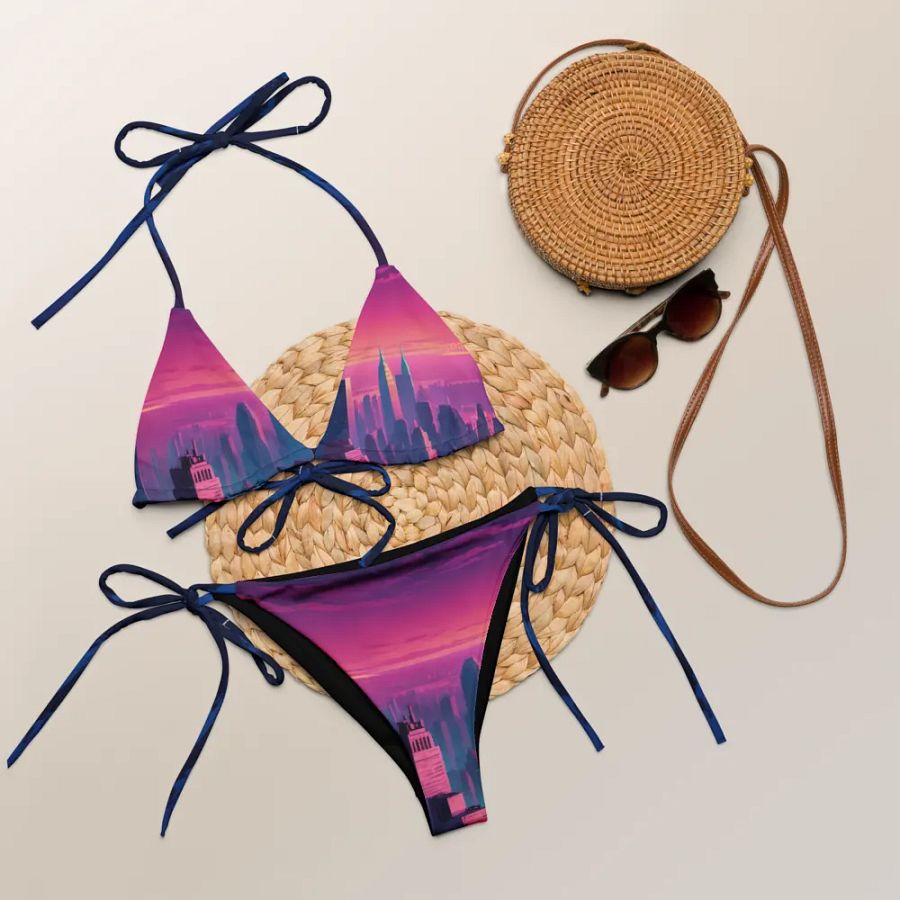 Vaporwave New York City All Over Print Bikini product image (10)
