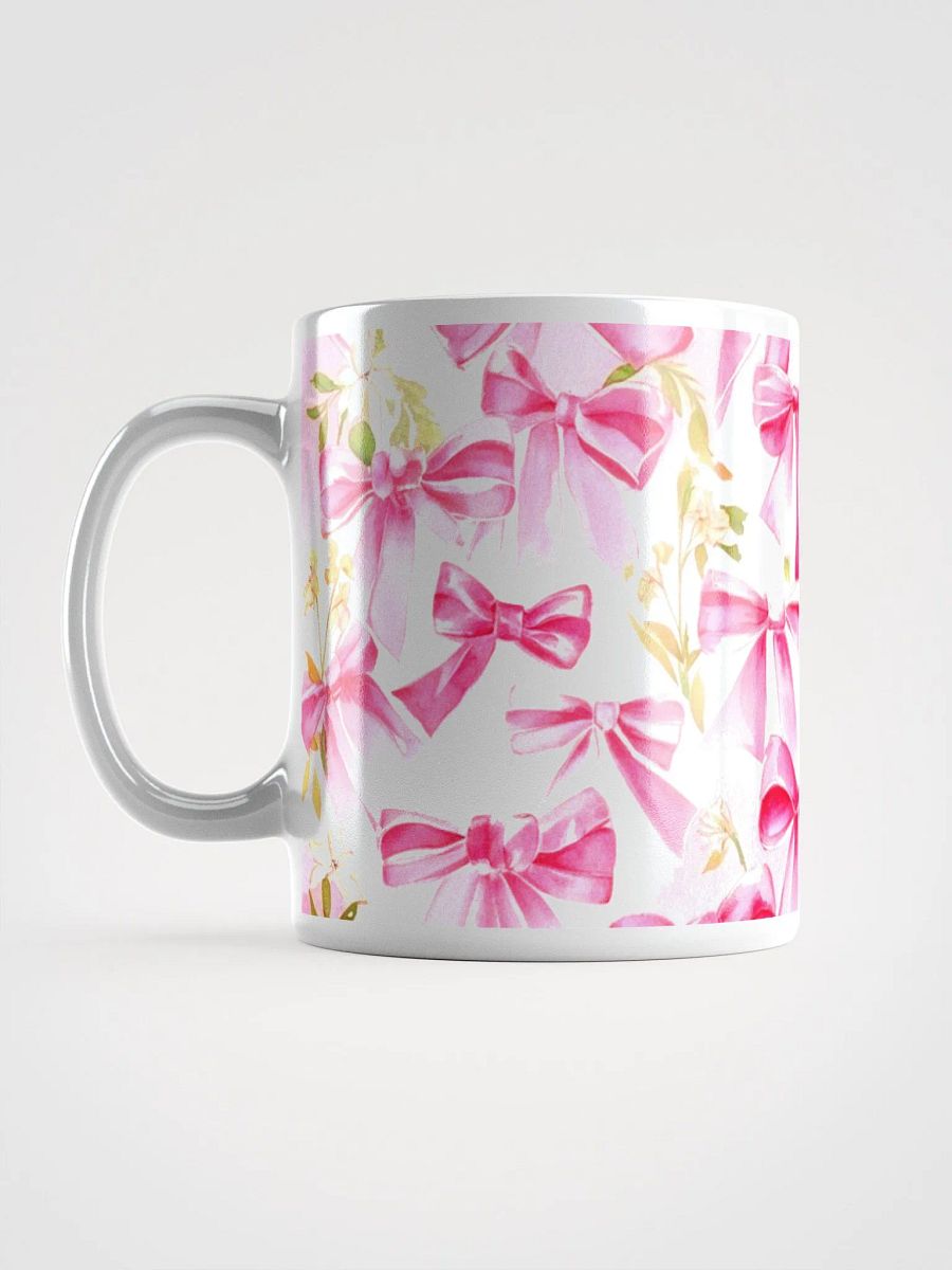 Festive Ribbon and Flower White Glossy Mug product image (17)