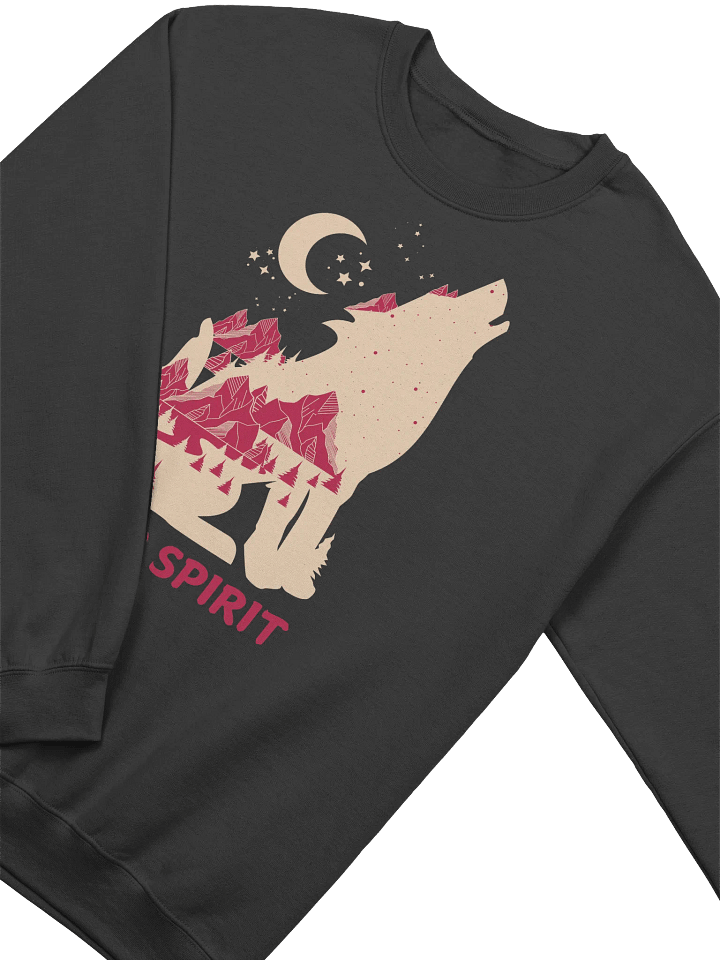 Wild Spirit Howling Wolf Crewneck product image (2)