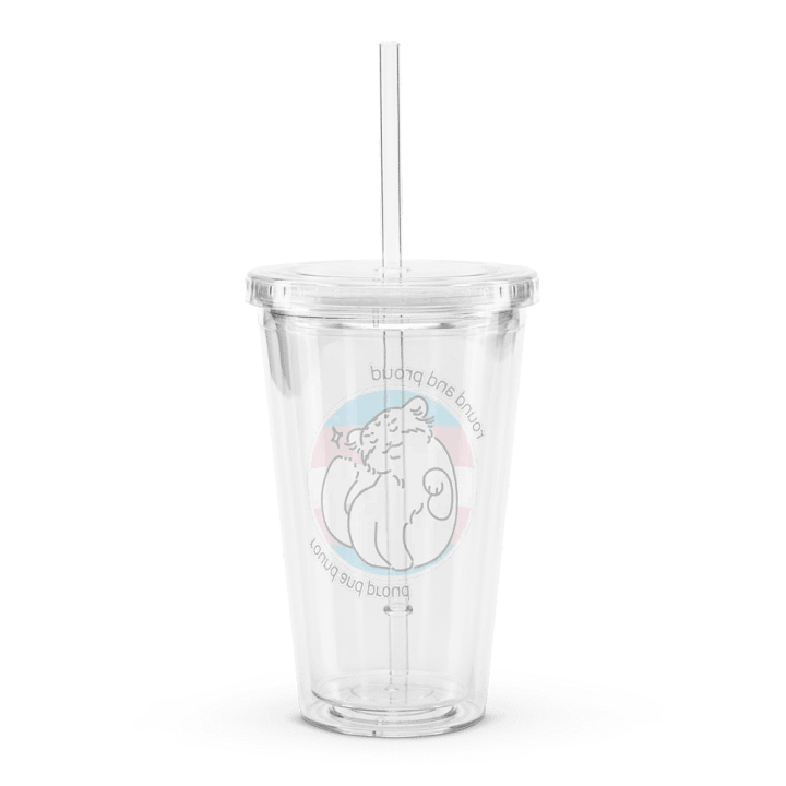 Round and Proud Manul Transgender Version - Transparent Cup & Straw product image (2)