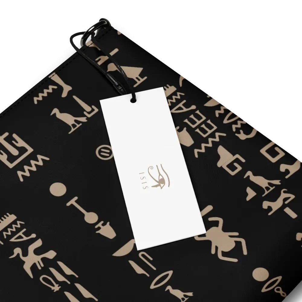 Isis Black Hieroglyphs Crossbody Bag product image (4)