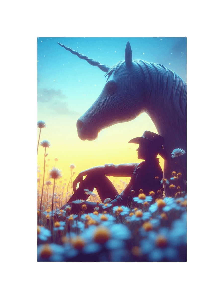 Unicorn Cowboy Enhanced Matte Paper Poster product image (12)