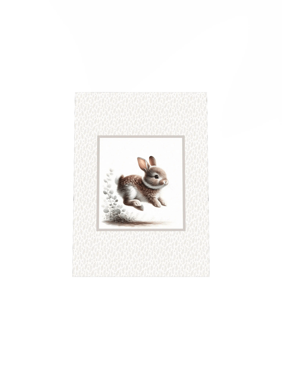 Woodland Bunny with the Zoomies, Nursery Print product image (29)