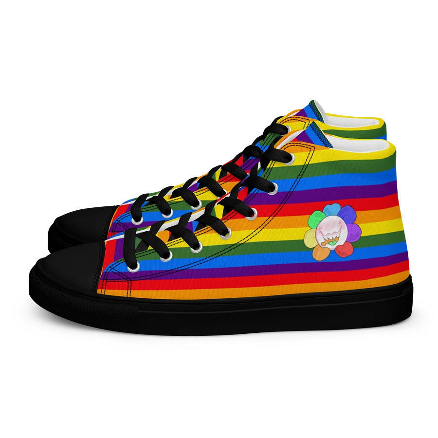 Rainbow and Black Flower Sneakers product image (2)