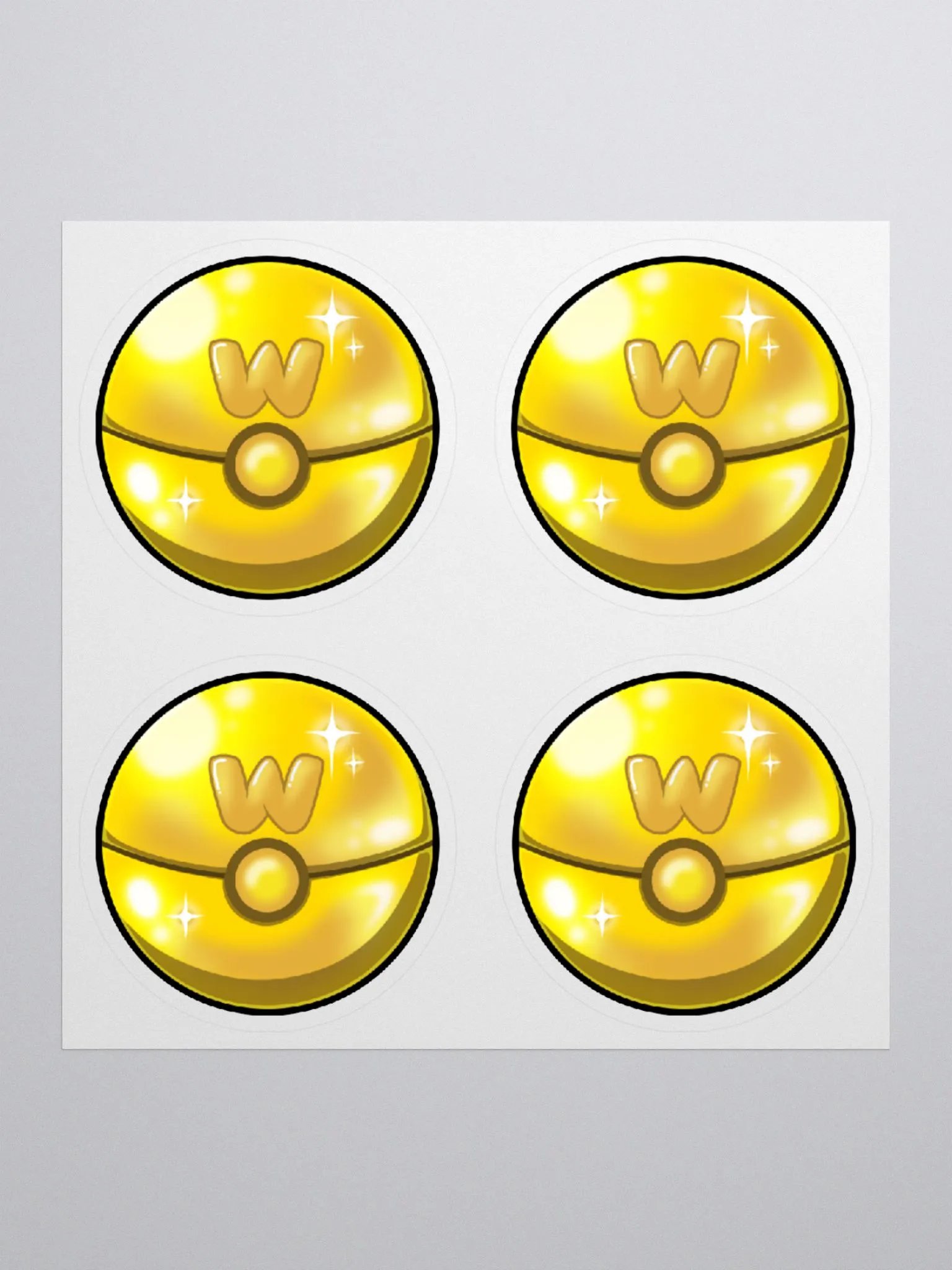 4x Goldball Stickers product image (1)