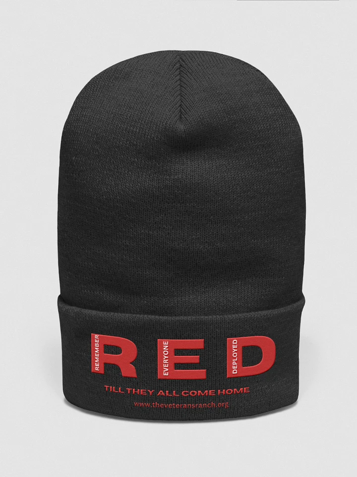 Remember Everyone Deployed Black Cuffed Beanie product image (1)