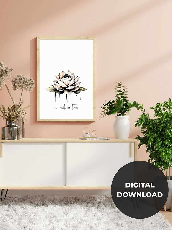 No Mud, No Lotus Printable Wall Art Digital Download product image (2)