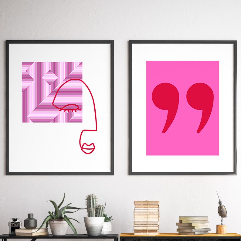 LOVE Pink Preppy Gallery Wall Set of 8 DIGITAL Prints product image (4)