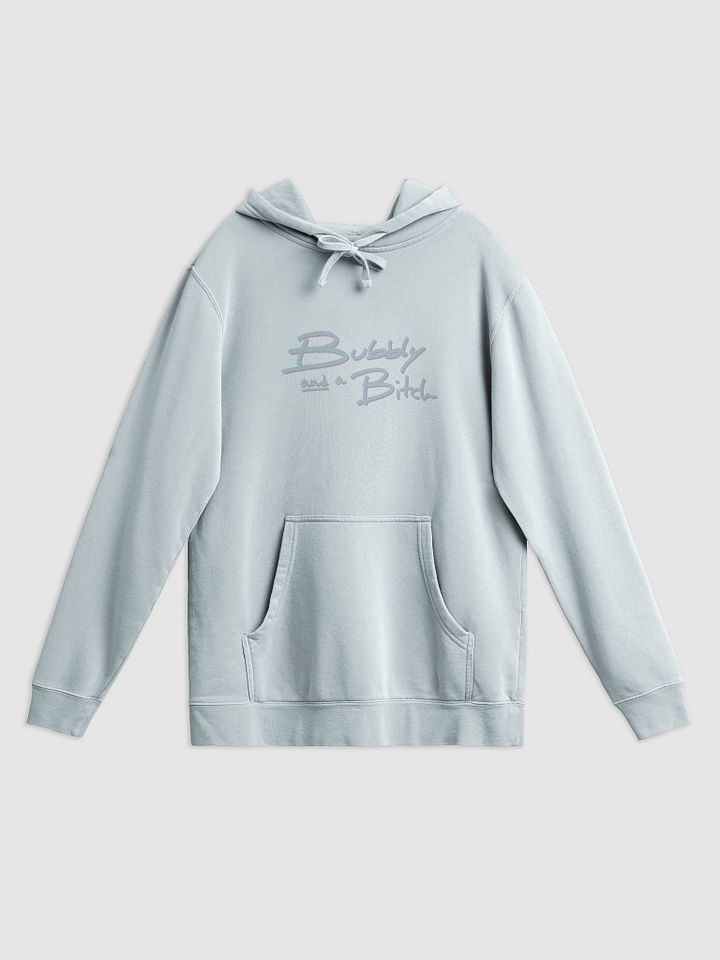 Bubbly and a B*tch (cotton candy shadow design) printed pigment hoodie product image (11)