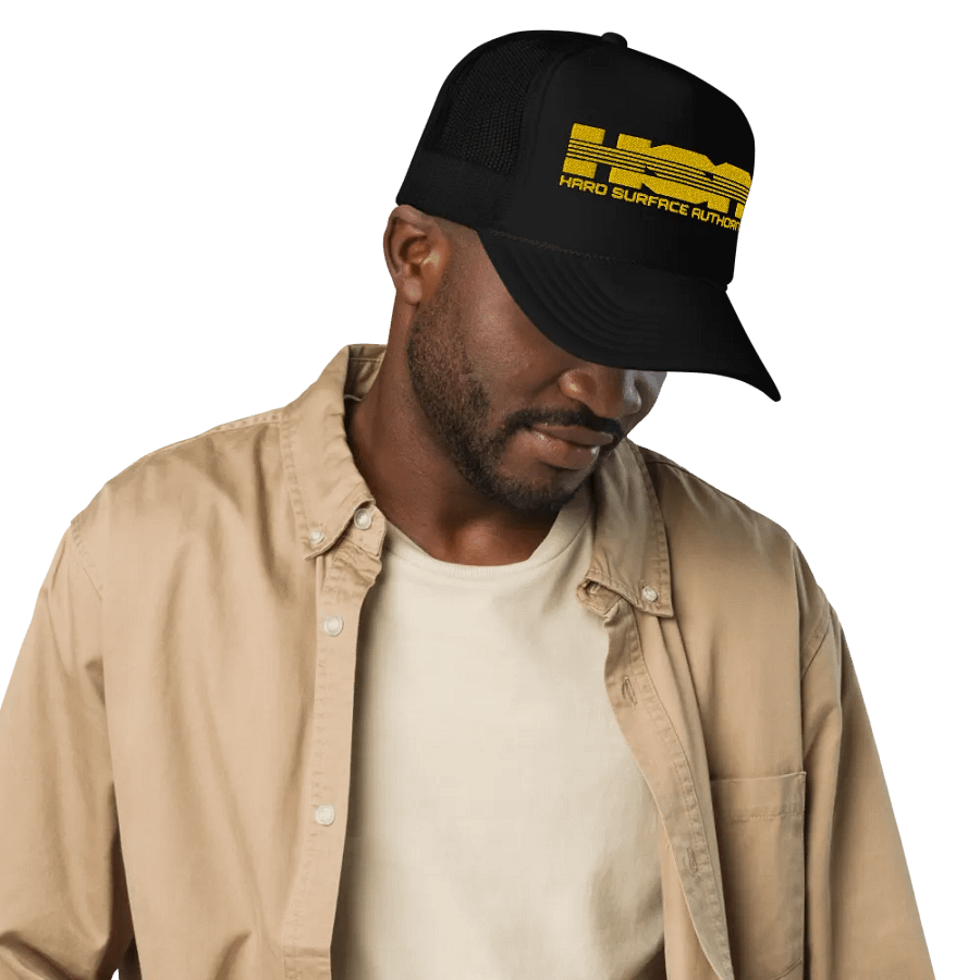 Hard Surface Authority Trucker Cap (Golden logotype) product image (6)